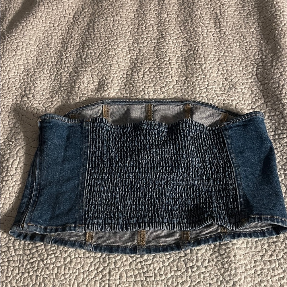 Universal Thread Denim Strapless Top - Picture 2 of 3